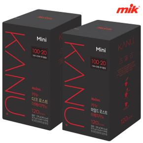 맥심 카누 다크미니 / 마일드 미니 120T x 2개 총 240T