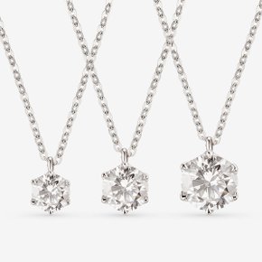 14k 포에버 랩 다이아몬드 목걸이-한고리형(5부)