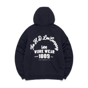 빈티지 레터링 후드 집업 네이비 EVR LE2601HZ03 NA