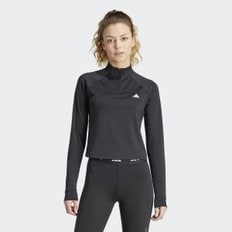 여성 봄가을 트레이닝 긴팔 티셔츠 IS4028 트레이닝 에센셜 미니멀 브랜딩 쿼터집 커버업
