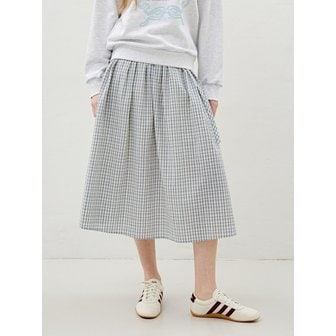 올리브데올리브 시어 서커 체크 플레어 스커트 OW6MS3120