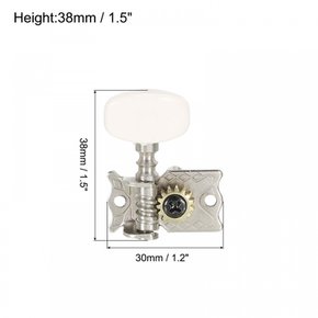 PATIKIL 3 3 6 클래식 기타 현 튜닝 페그 크롬 도금 머신 헤드 조율 키 튜너 단 구멍 클래식