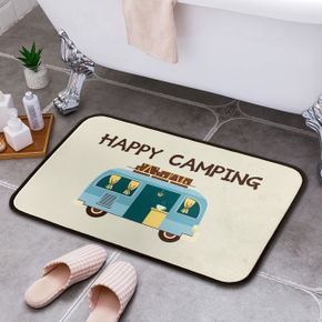 DAYA 감성 발매트 HAPPY CAMPING 욕실 주방 현