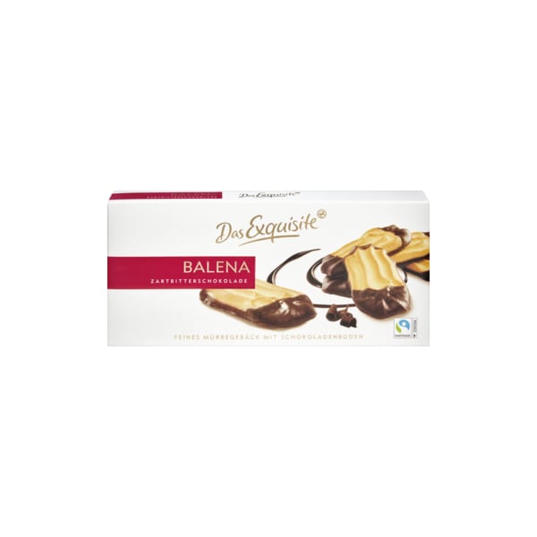 Das Exquisite 스웨덴 쇼트브레드 쿠키 Balena 다크 초콜릿 125g