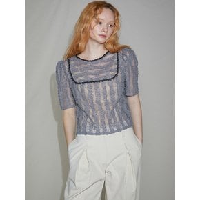 Arles Layer Lace Blouse_Grey