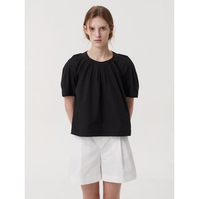 TUCK VOLUME BLOUSE (BLACK)