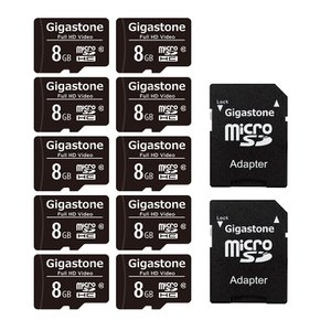 Gigastone 8GB Micro SD Full HD Video 85MBs Micro SDHC UHS-I U1 Class 10 (8GB 카드, 대응