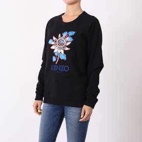 플라워 래글런 여성 맨투맨 티셔츠 F962SW801962-99 Kenzo Flower Raglan Sweatshirt