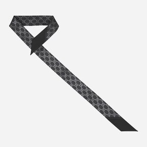 [시흥점] 6S 812250 3G001 1060 GG 프린트 홀스빗 실크 스카프 블랙