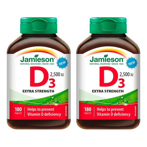 캐나다 자미에슨 비타민 D3 2500 ID 180정 2개 JAMIESON VITAMIN D3