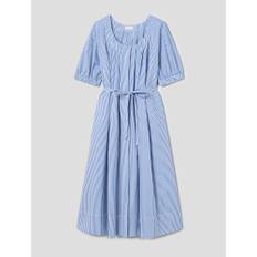 [정상가239,000원] Cotton Tuck Pleats Long Dress  Marine Blue (WE3571T15P)