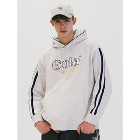 TRACK LOGO SWEAT HOODIE [LIGHT GRAY]