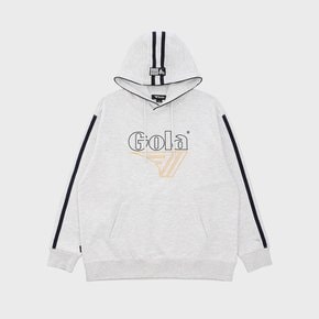 TRACK LOGO SWEAT HOODIE [LIGHT GRAY]