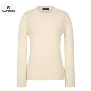 [여성] Half-sleeved round knit ALSRM1111-ivory