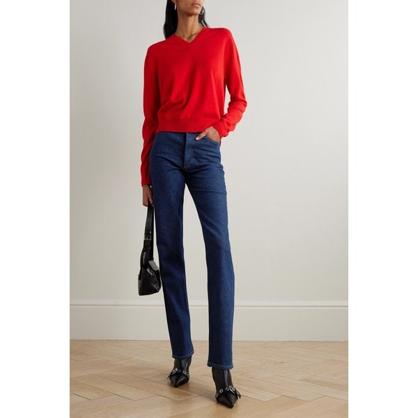 90s 핀치 웨이스트 하이웨이스트 스트레이트 진 다크 데님 46376663162898594