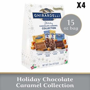 Ghirardelli 어솔티드 쵸코렛 초콜렛 카라멜 콜렉션 할리데이 백 427g 4팩