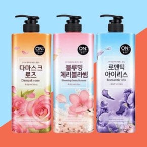 온더바디 바디워시 플라워 900g 3개 로즈 체리 아이리스