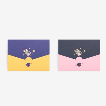 데일리라이크 미니 폴딩 카드 (마이 버디) - 01 Universe  / 2가지 디자인 ( 총 2개 세트 )