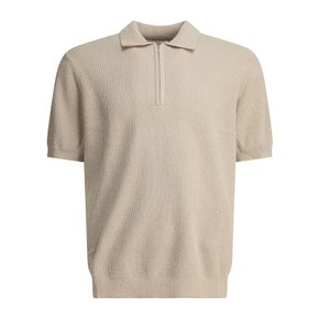 [해외배송] NN.07 라이트 컬러 니트 텍스처 폴로 셔츠 2526429634 DANNY ZIP POLO 6429ECRU