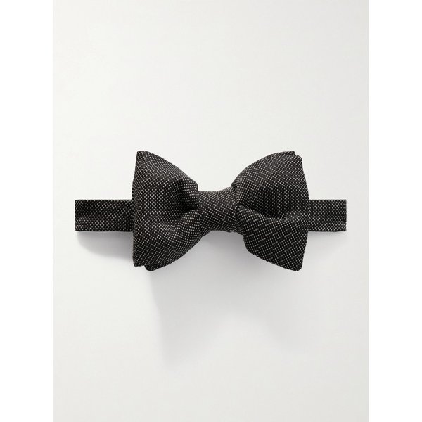 폴카 도트 실크 새틴 보타이 46376663163003384