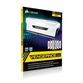 CORSAIR DDR4 16G PC4-24000 CL15 VENGEANCE WHITE RGB (8Gx2)