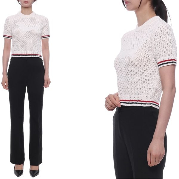 [부산점] 26SS 여성 헥터 인타르시아 반팔니트 (FKA511A Y3062 100 26S)