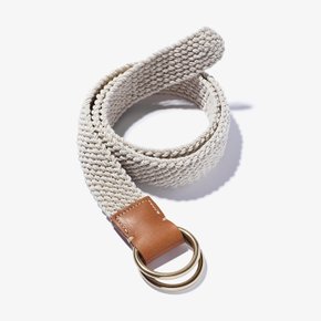 산타 트리니타 벨트 TAC1M80002 LINEN ROPE LEATHER BELT ECRU