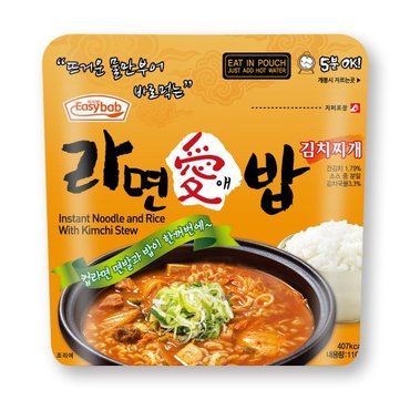 Easybab 라면애밥 김치찌개110g  전투식량 아웃도어 비상식량 간편식 등산도시락