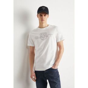4511652 GANT LOGO - Print T-shirt eggshell