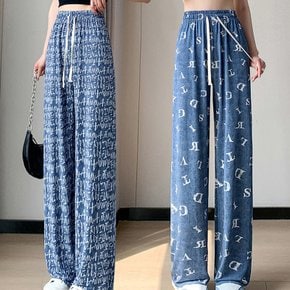 시원한 여름바지 여자 밴딩 냉장고바지 냉감 쿨팬츠 ODM-WMPANTS38