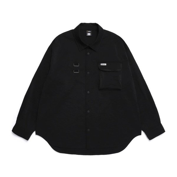 [여주점] N252MSH100 NRN 나일론 긴팔 셔켓 CARBON BLACK