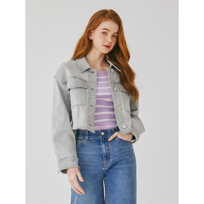 Jacquard Tape Crop Denim Jacket_LT-GREY (SA3DJN1_34)