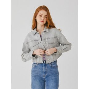 Jacquard Tape Crop Denim Jacket_LT-GREY (SA3DJN1_34)