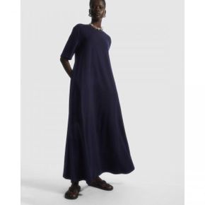 4500184 COS Voluminous Maxi T-Shirt Dress - Blue Dark