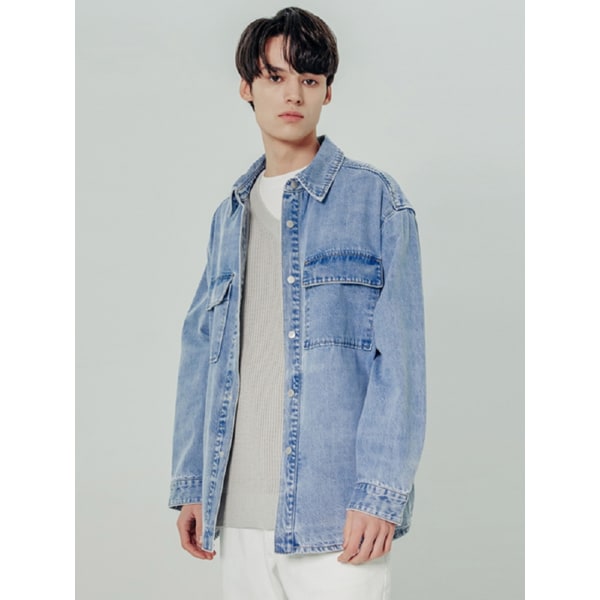 23 SS 남성 투 포켓 데님 셔켓 (LT-INDIGO)