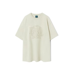 DML Stitch Logo Short Sleeve T-shirt T78 Beige