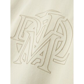 DML Stitch Logo Short Sleeve T-shirt T78 Beige