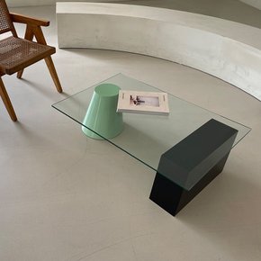 에이피알론드 CONCRET B side table / 콘크리트  B 사이드 유리 테이블