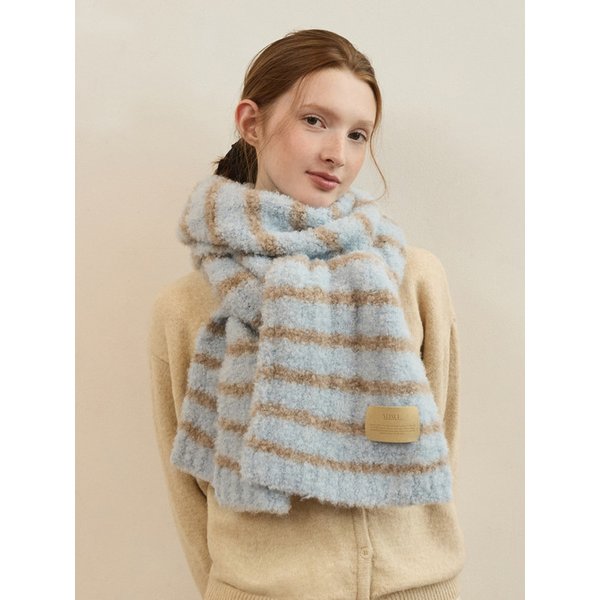 Bubbly stripe long muffler - 5color