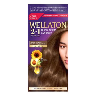 웰라 WELLA 웰라톤 크림 염색약 8CB 네츄럴 브라운 라이터