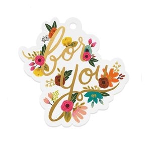 [Rifle Paper Co.] Mint floral `for you` Die-Cut Gift Tag