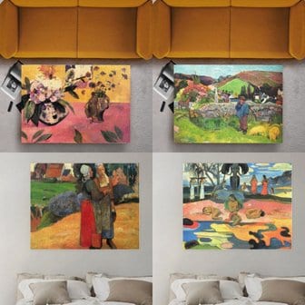 모노기와 접착 그림 벽/테이블 프랑스 정물화 패브릭포스터 50x70 폴 고갱 107Picture