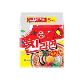 오뚜기 진라면 매운맛 봉지라면 멀티팩/5개입x8팩