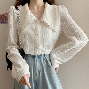 밸리 진주 디테일 카라 가디건_M1221