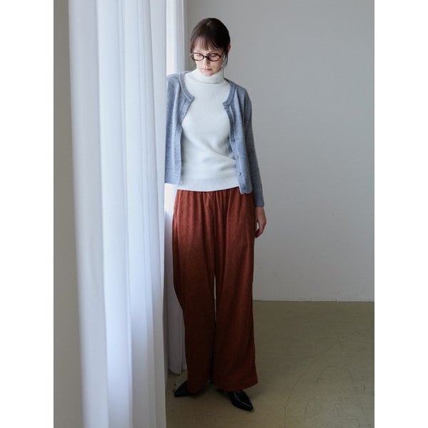 코듀로이 세미와이드 팬츠 - 오렌지