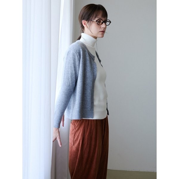 코듀로이 세미와이드 팬츠 - 오렌지