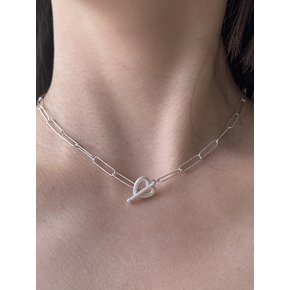 TEXTURED HEART CHOCKER NECKLACE