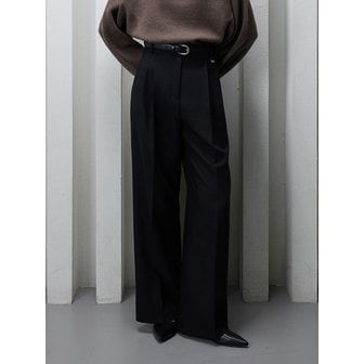 문트 [Essential] 모스 하이웨이스트 와이드 슬랙스