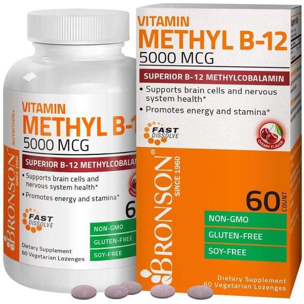 브론슨 B12 5000 mcg 비타민 60 로젠지