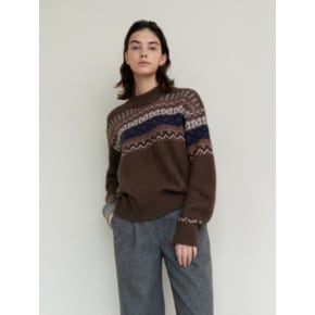 FOX RACCON KNIT (M/BROWN)